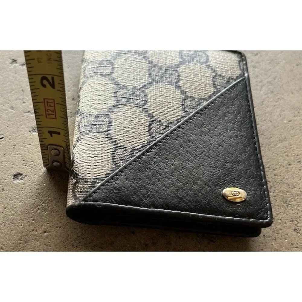 Vintage Gucci Card Holder Double Pocket Slot Light Weight Wallet Authentic RARE - Picture 7 of 15